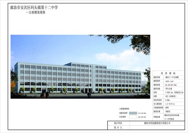 廊坊市安次區碼頭鎮第十二中學公寓樓工程